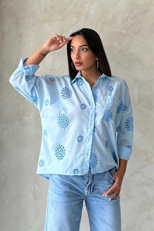 Embroidery Wholesale Shirt - Blue