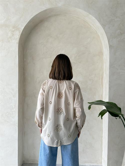 Embroidered Wholesale Shirt - Stone