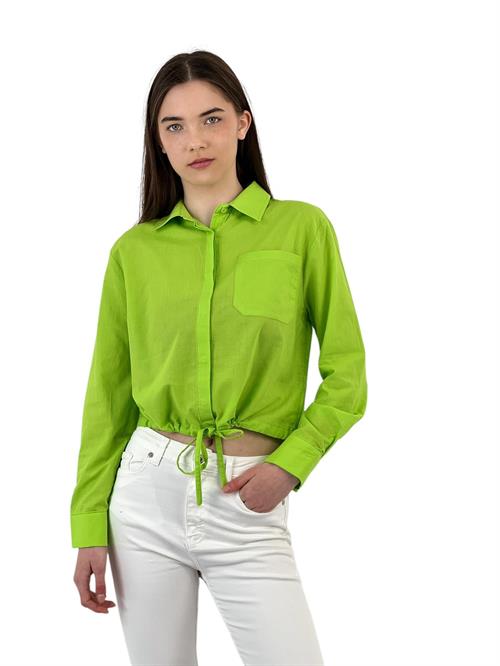 Gathering Detailed Lace-up Shirt - Four Color Options