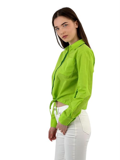 Gathering Detailed Lace-up Shirt - Four Color Options