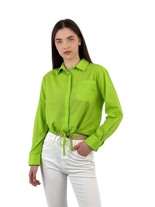 Gathering Detailed Lace-up Shirt - Four Color Options