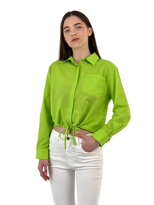 Gathering Detailed Lace-up Shirt - Four Color Options