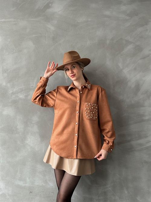 Wholesale Shirt with Pocket - Tan