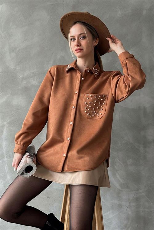 Wholesale Shirt with Pocket - Tan