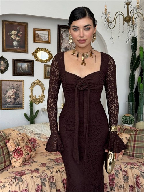 Cesam Rose-Detail Dress