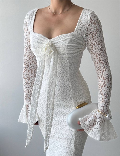 Cesam Rose-Detail Dress