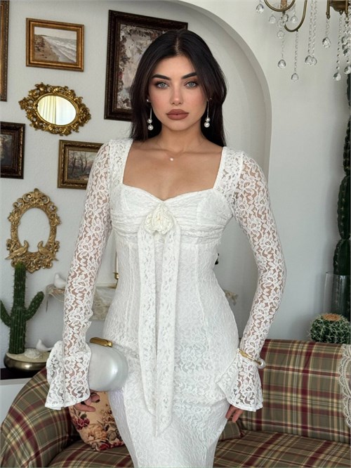 Cesam Rose-Detail Dress