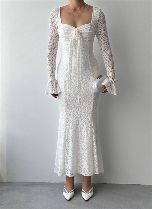 Cesam Rose-Detail Dress
