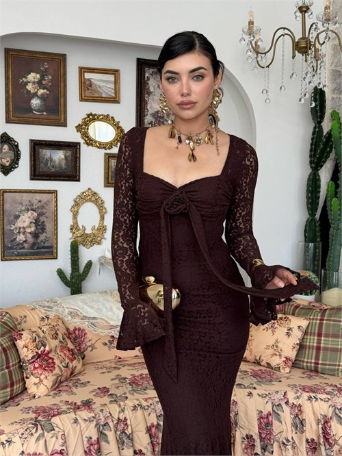 Cesam Rose-Detail Dress