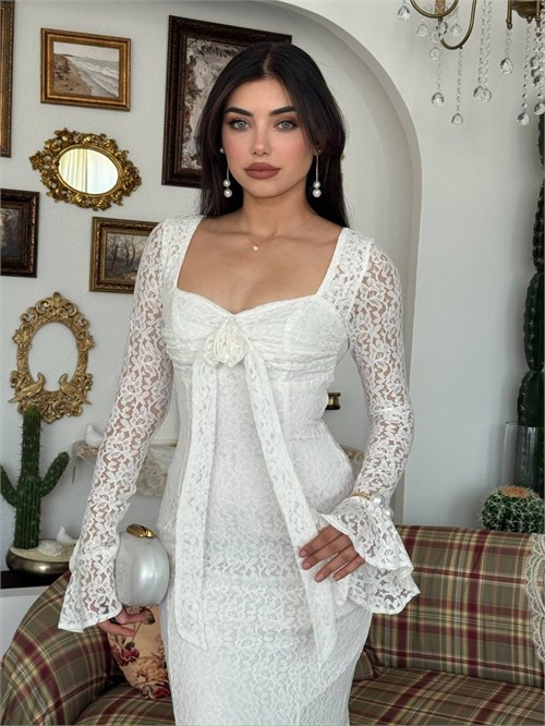 Cesam Rose-Detail Dress
