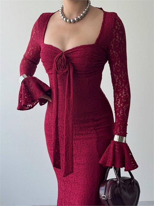 Cesam Rose-Detail Dress