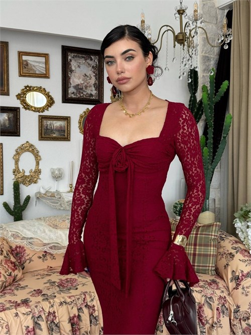Cesam Rose-Detail Dress