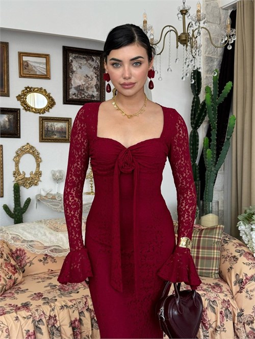 Cesam Rose-Detail Dress