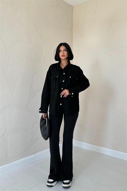 Wholesale Black Suede Shirt with Studs