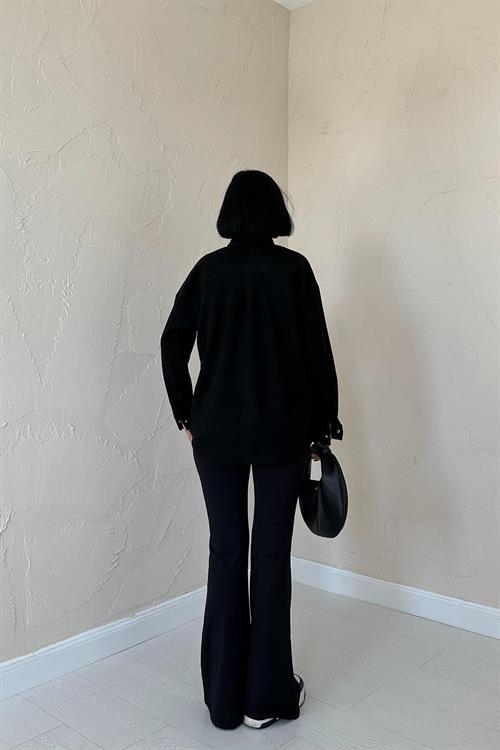 Wholesale Black Suede Shirt with Studs