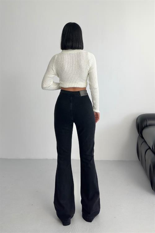 Çok Düğmeli İspanyol Kot Pantolon 7094-23-(27-32)