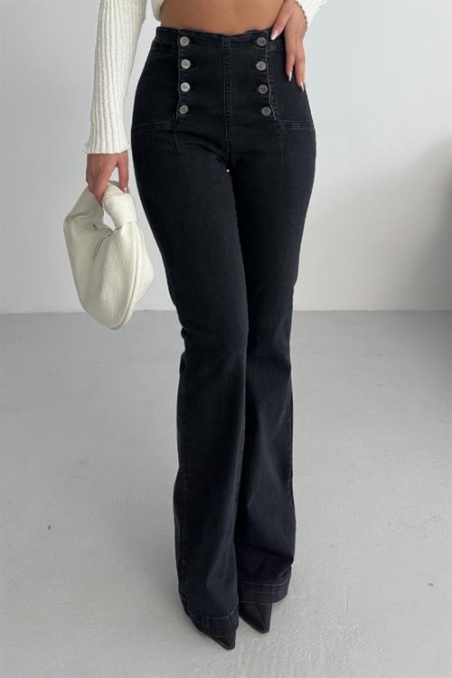 Çok Düğmeli İspanyol Kot Pantolon 7094-23-(27-32)