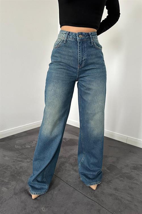 Wholesale Comfy Jeans Trousers - Navy Blue