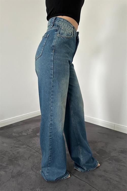 Wholesale Comfy Jeans Trousers - Navy Blue