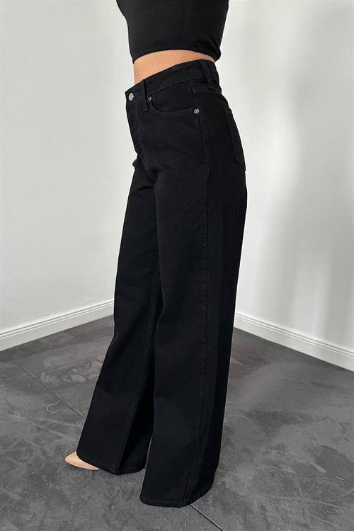 Toptan Siyah Comfy Jeans Pantolon