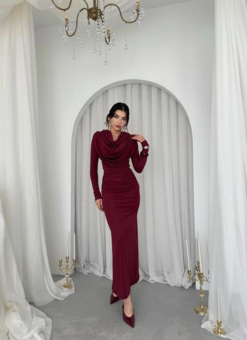 Crimson Drape Dress