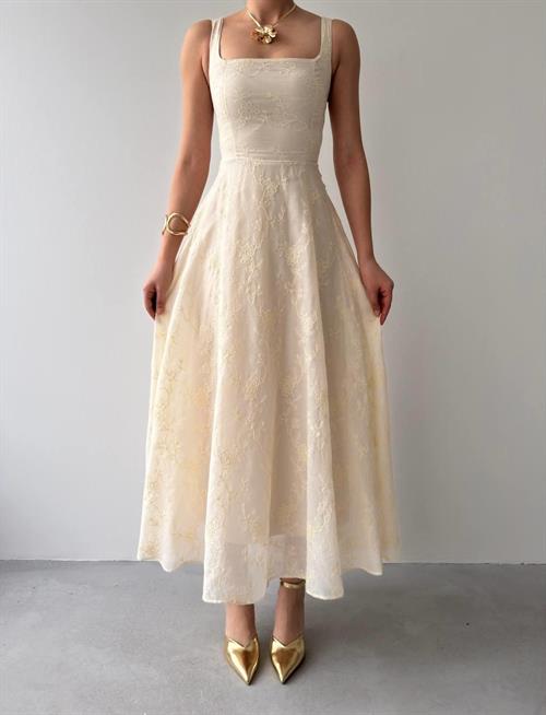 Cuper Flower Detailed Dress