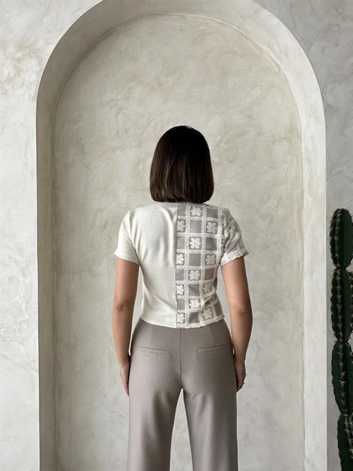 Lace Detailed Shirt - Stone to Stone