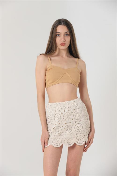 Lace Knee-High Wholesale Skirt - Raw
