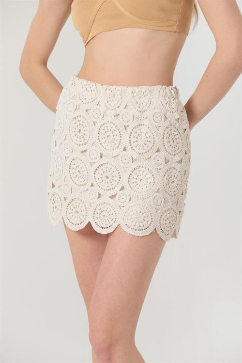 Lace Knee-High Wholesale Skirt - Raw