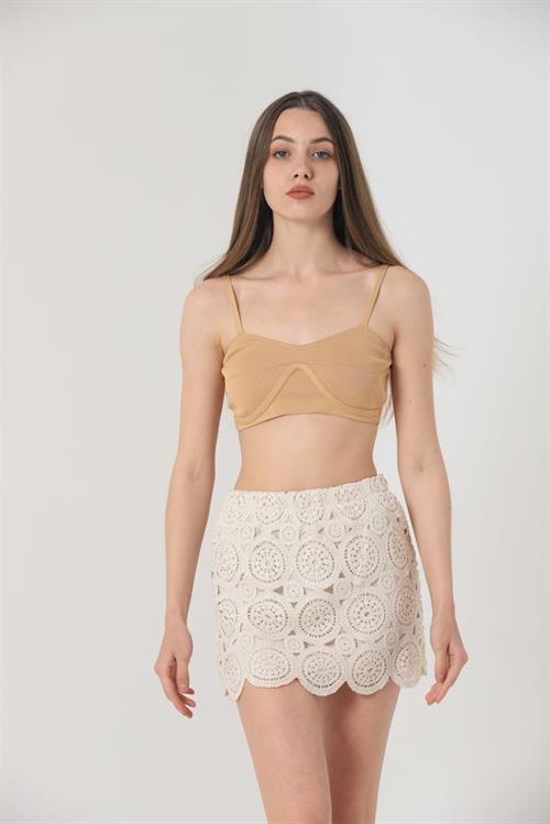 Lace Knee-High Wholesale Skirt - Raw