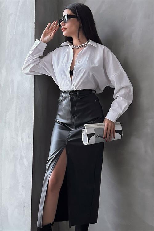 Leather Wholesale Skirt - Black