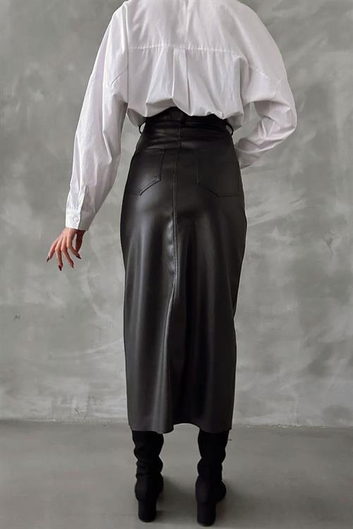 Leather Wholesale Skirt - Black