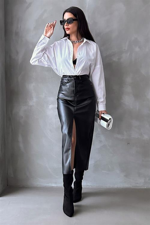 Leather Wholesale Skirt - Black