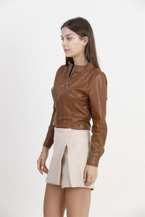 Leather Wholesale Coat - Tan