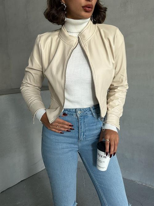 Leather Wholesale Coat - Stone