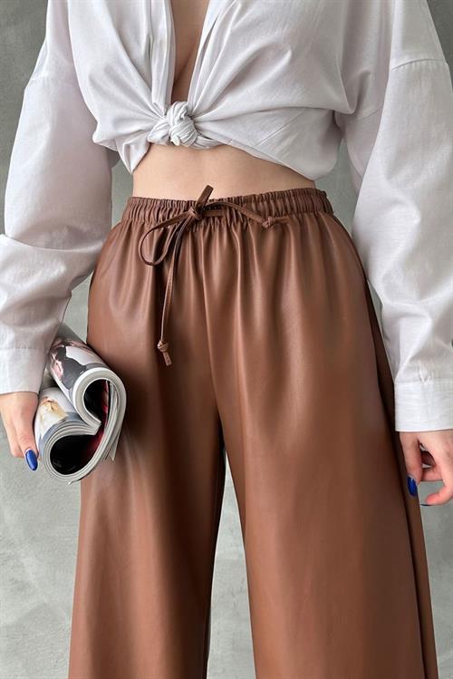 Leather Wholesale Pants - Tan