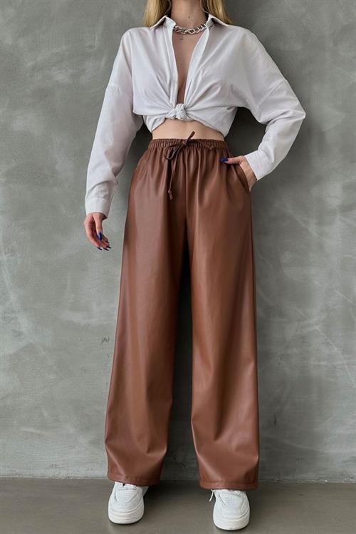 Leather Wholesale Pants - Tan