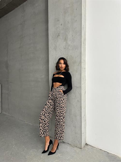 Patterned Pants - Stone Black