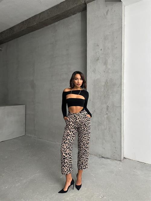 Patterned Pants - Stone Black