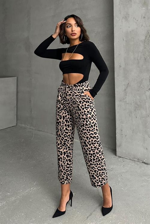 Patterned Pants - Stone Black