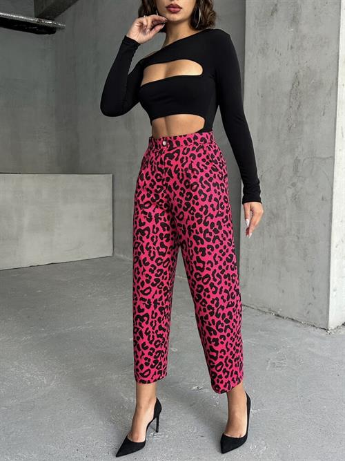 Patterned Wholesale Pants - Fujya Black
