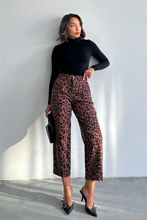 Patterned Wholesale Pants - Coffee Black