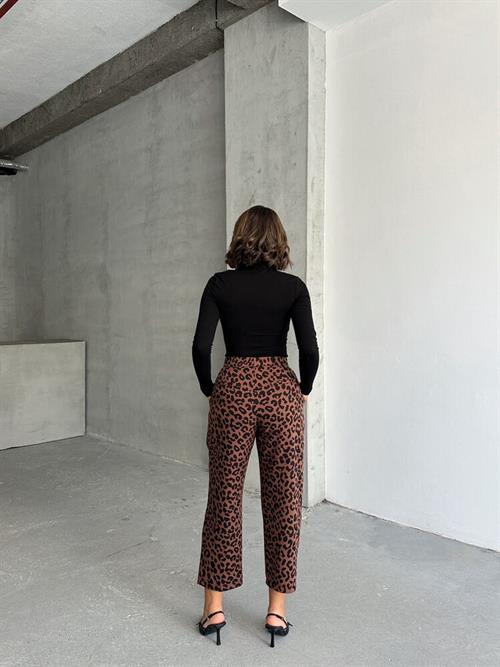 Patterned Wholesale Pants - Coffee Black