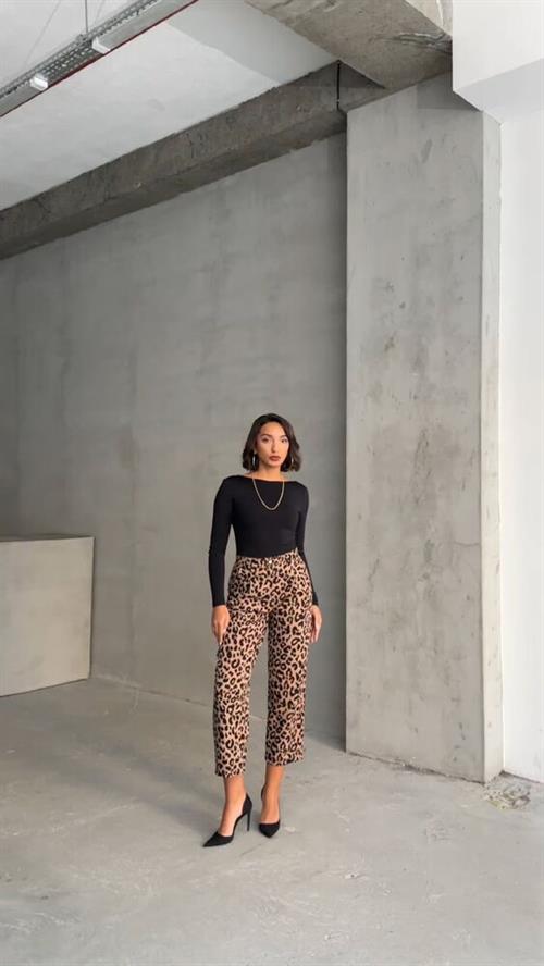 Patterned Wholesale Pants - Mink Black