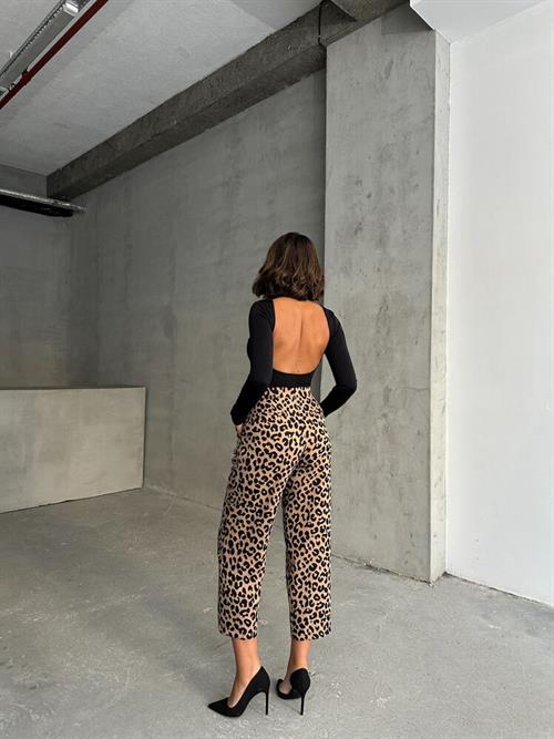 Patterned Wholesale Pants - Mink Black