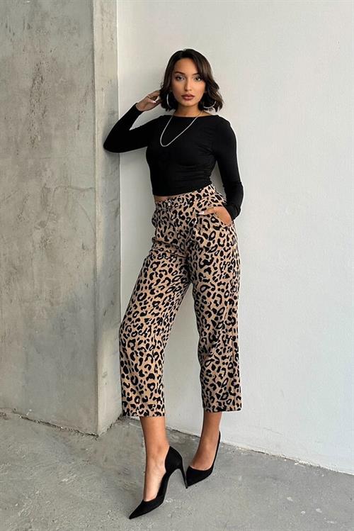Patterned Wholesale Pants - Mink Black