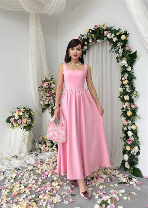 Wholesale Pink Dinas Dress with Bow Detail