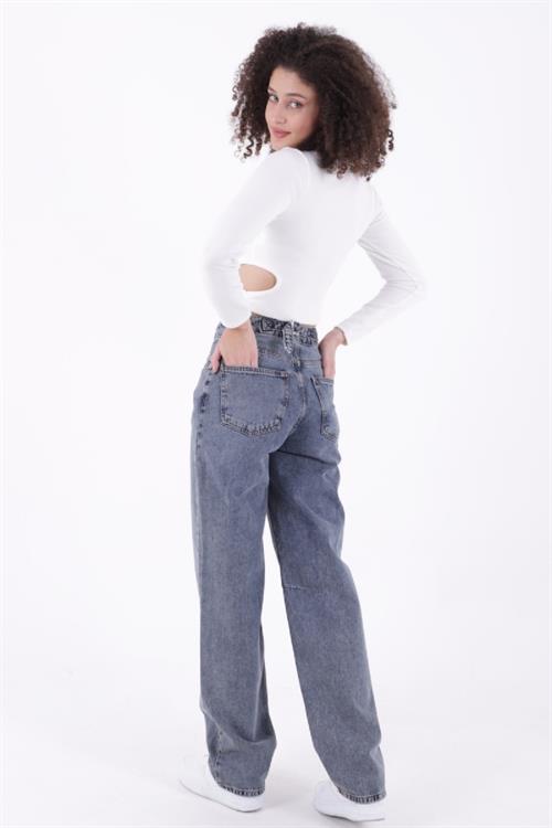 Dizi Pensli Baggy Kot Pantolon 7050-01-(26-29)