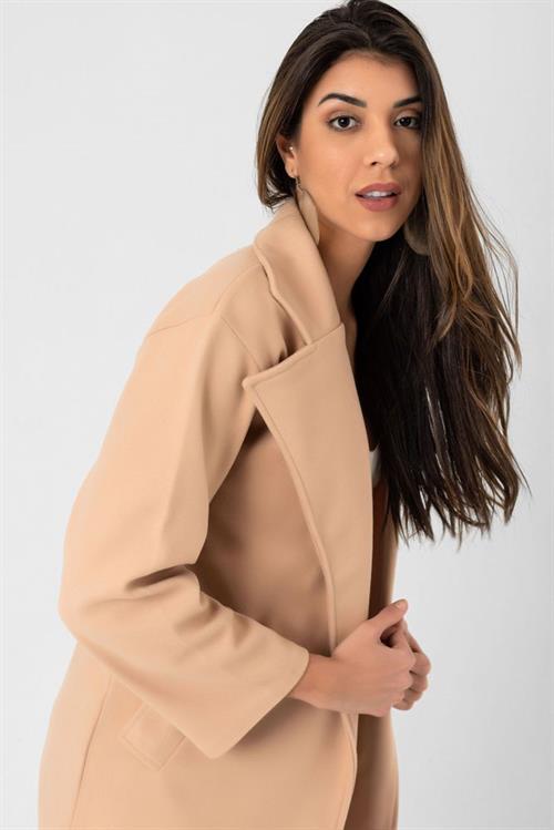 Buttoned Pocket Cashmere Wholesale Jacket - Camel