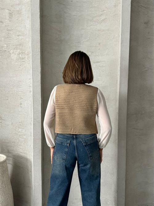 Buttoned Short Wholesale Shirt - Stone